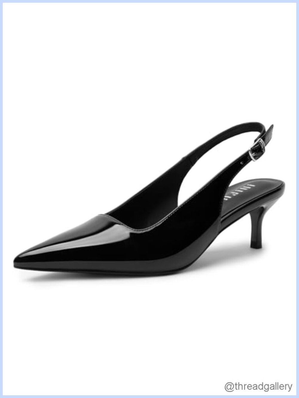 Kitten Heels Closed Toe Slingback Pumps Pointed Toe Dress Shoes